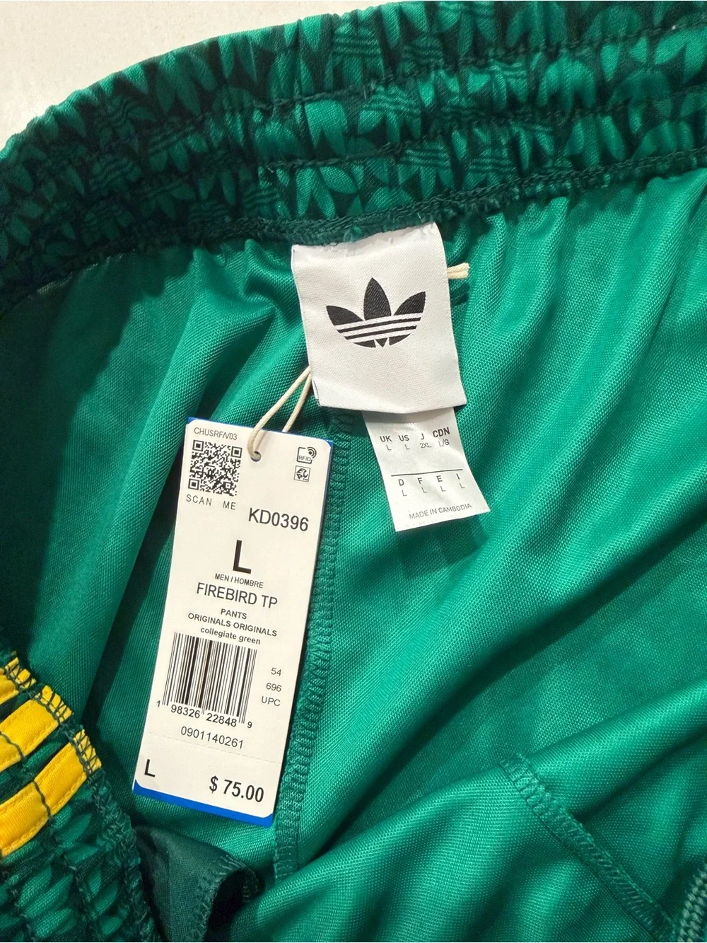 Adidas Originals Firebird TP Collegiate Monogram Trefoil Track Pants - Men’s L
